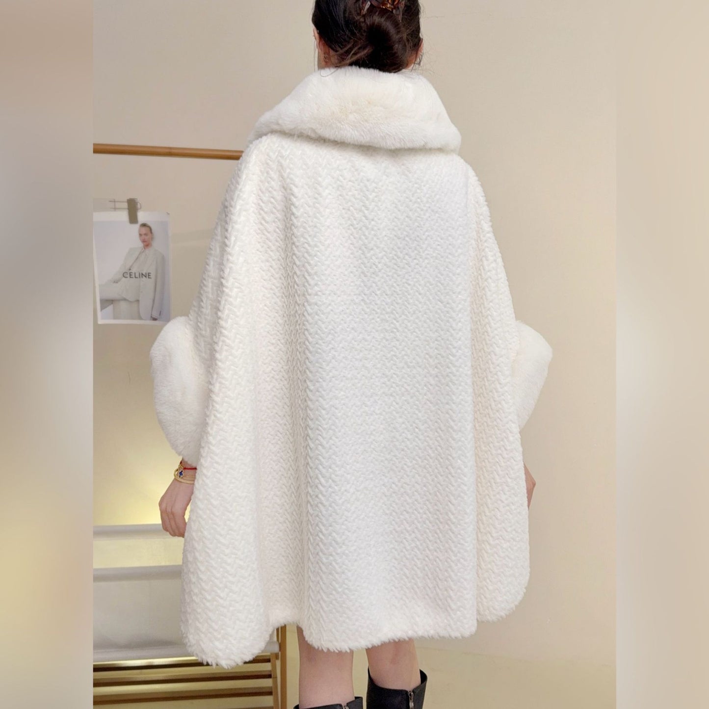 RICH&CLASSY FAUX COAT WHITE