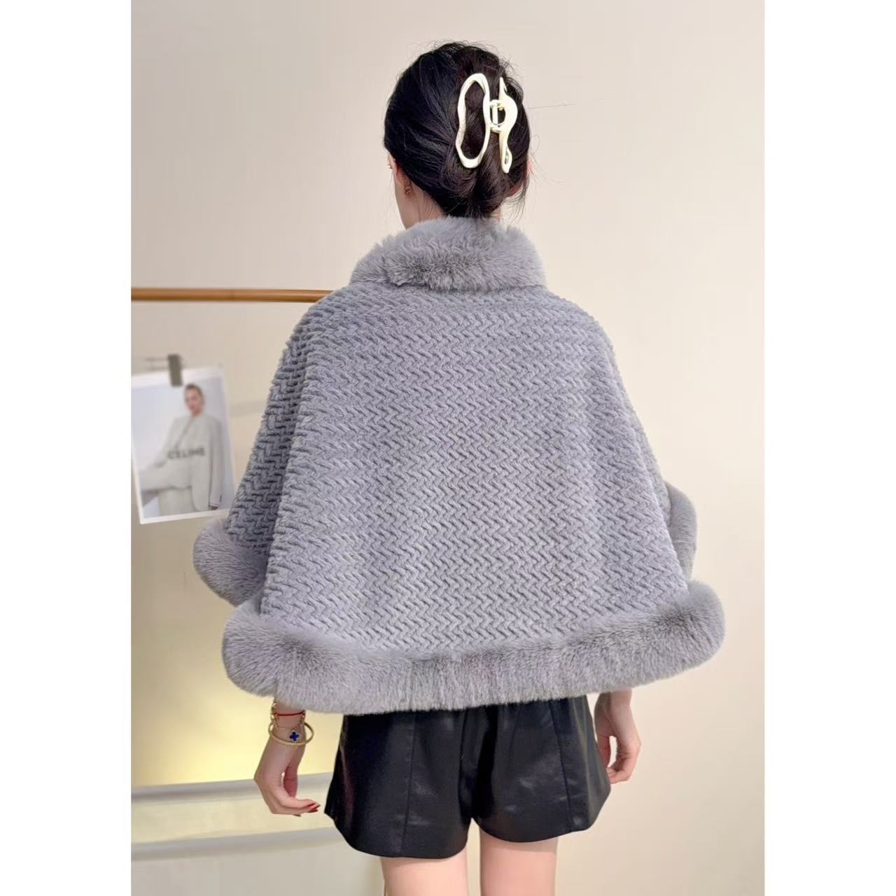 RICH&CLASSY FAUX JACKET GREY