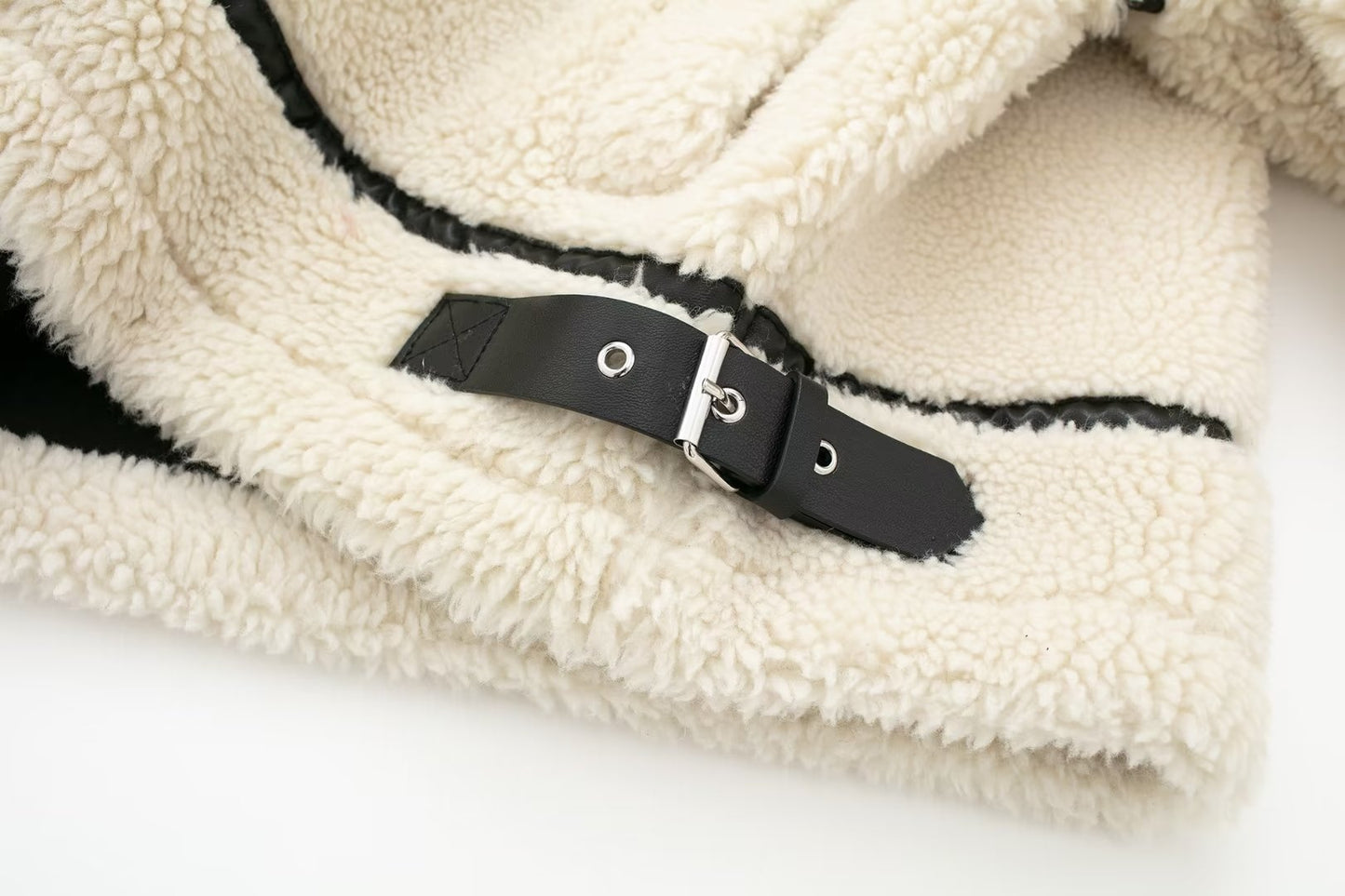 OFF WHITE SHEARLING JACKET