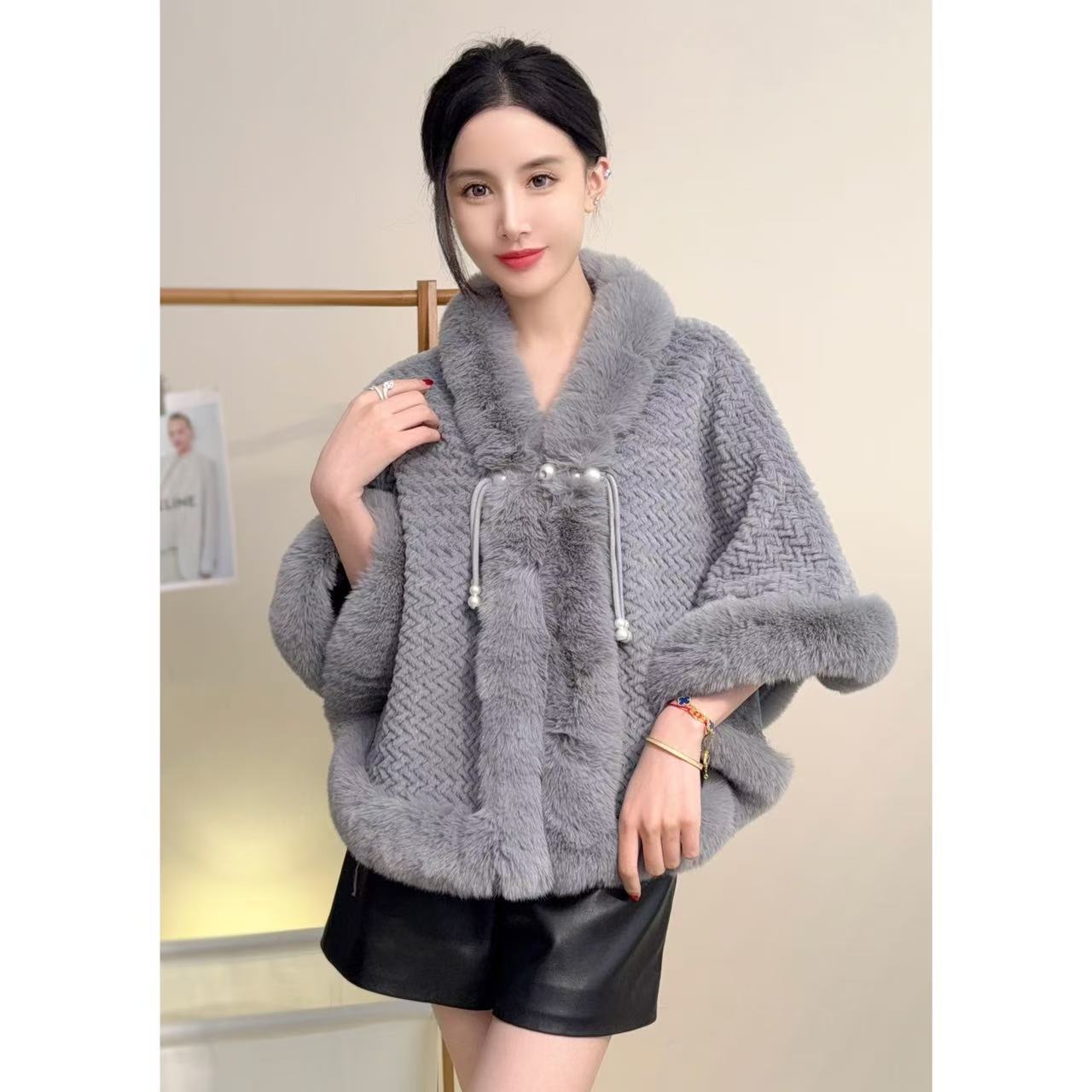 RICH&CLASSY FAUX JACKET GREY