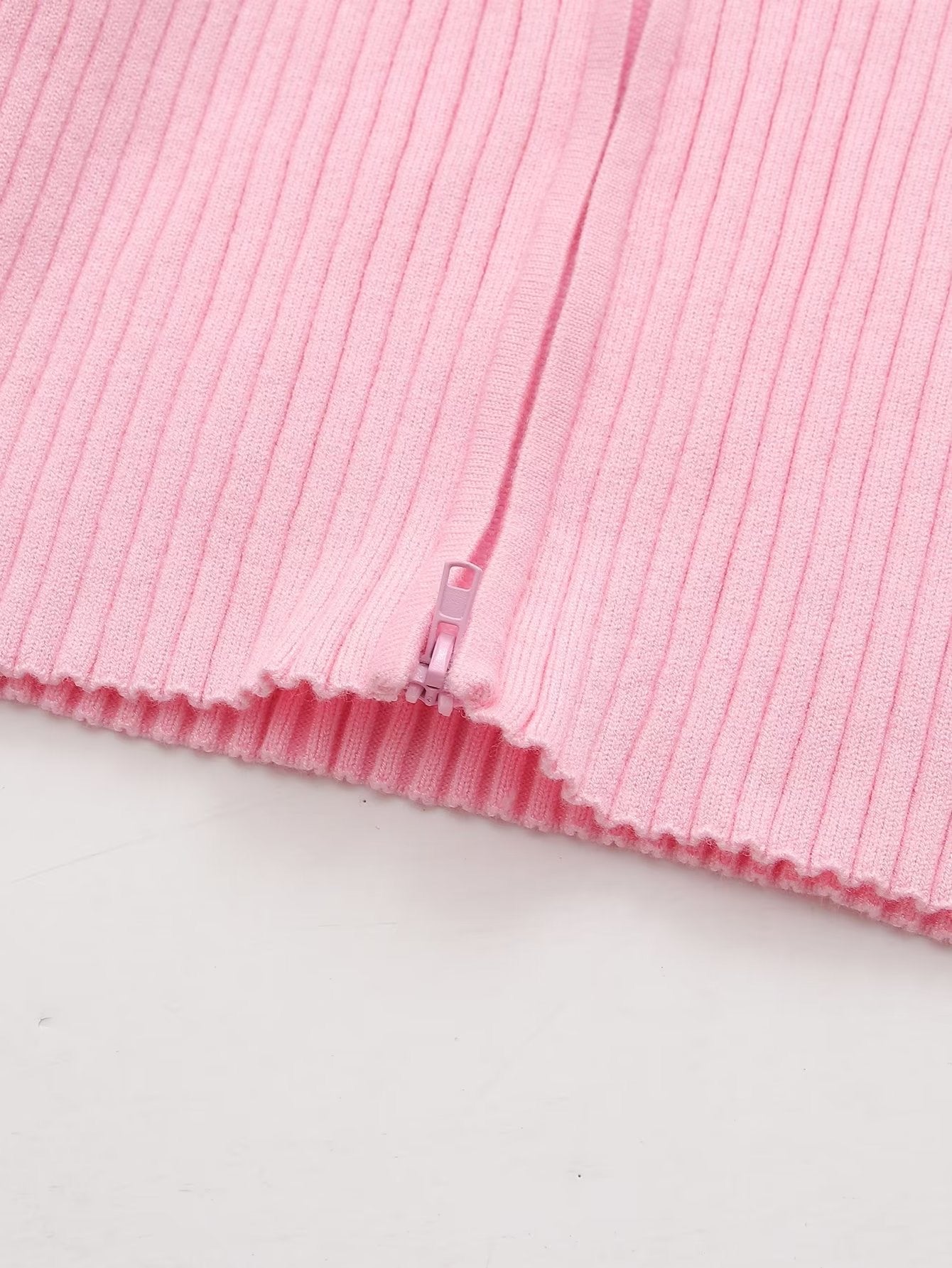 PINKY CARDIGAN MIT PELZ KRAGEN