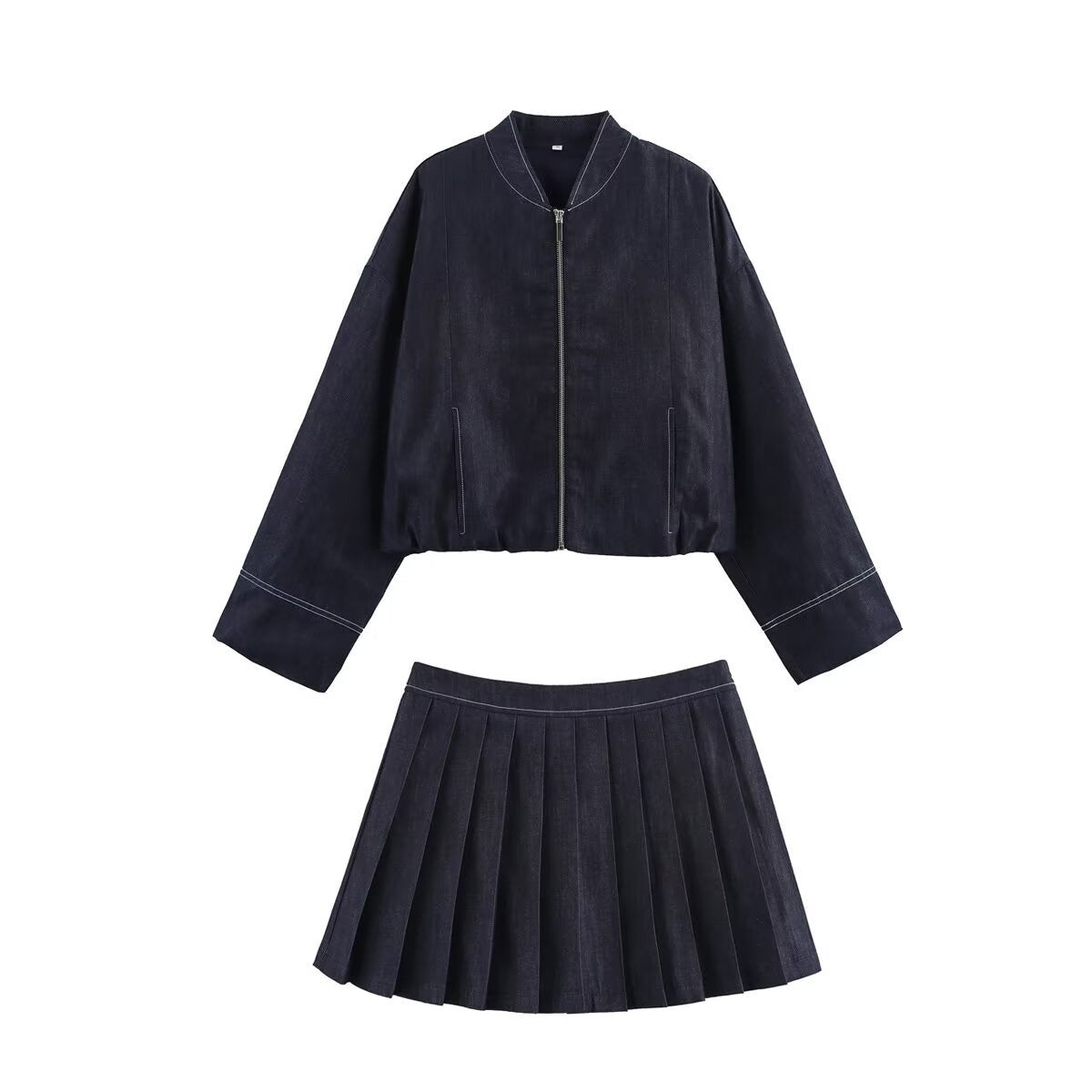 SPORTY&RICH DENIM TWO PIECE