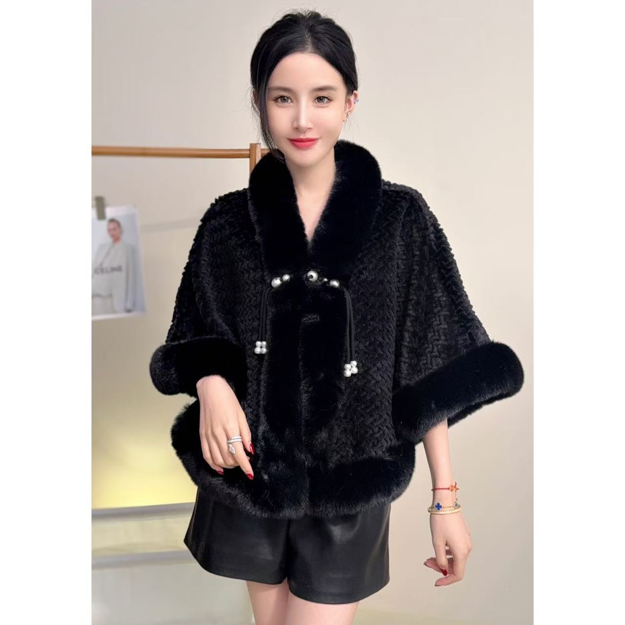 RICH&CLASSY FAUX JACKET BLACK
