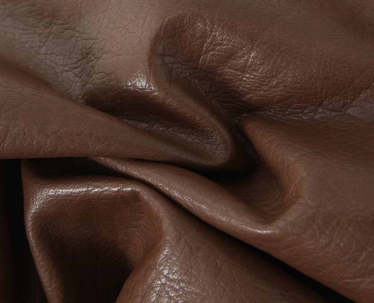 BROWN LEATHER BOMBER JACKET