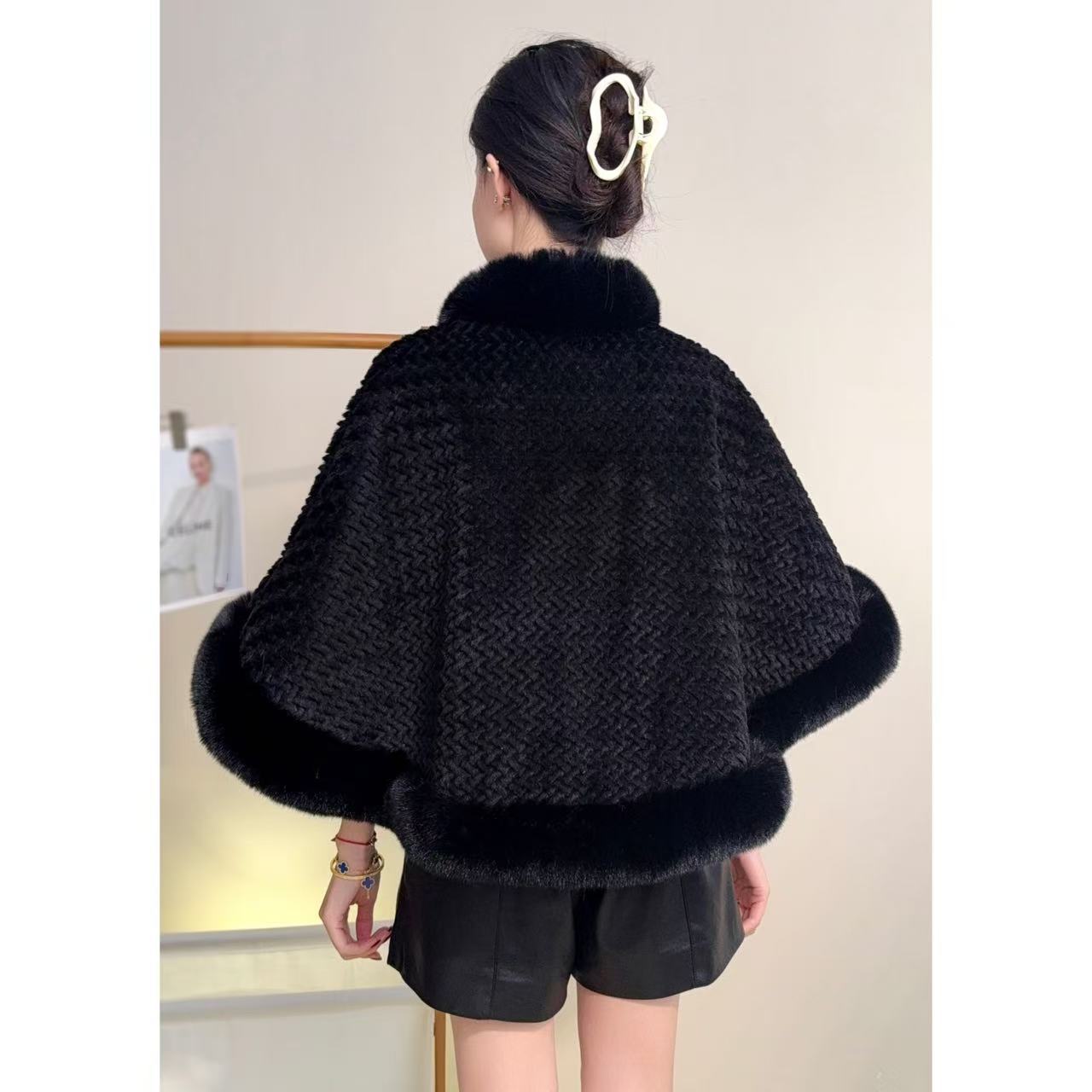 RICH&CLASSY FAUX JACKET BLACK