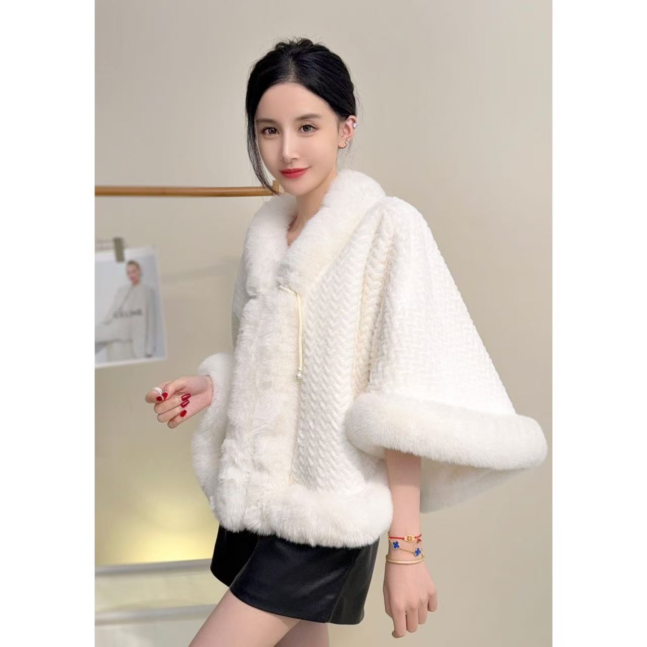 RICH&CLASSY FAUX JACKET WHITE