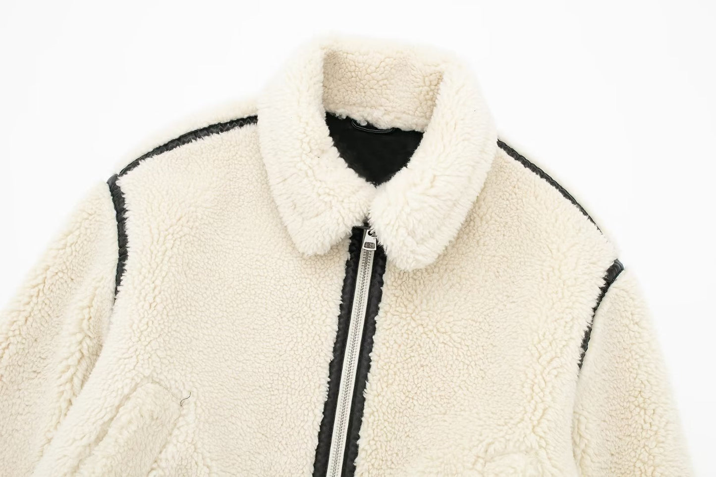 OFF WHITE SHEARLING JACKET