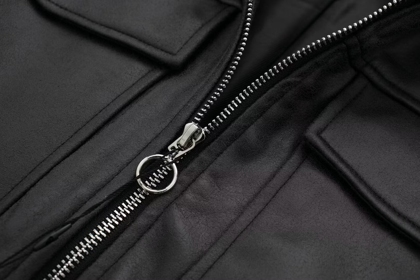 LEATHER BOMBER JACKET