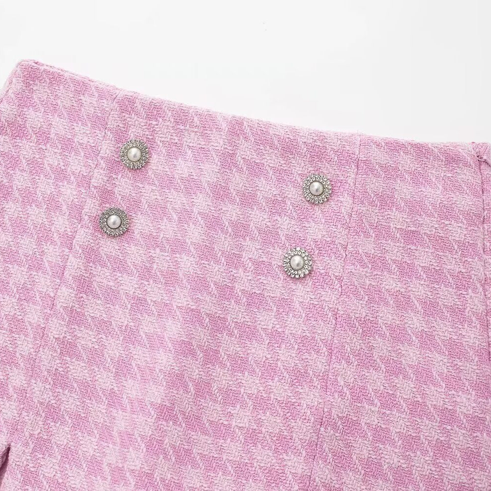 PINK CARDIGAN SKIRT