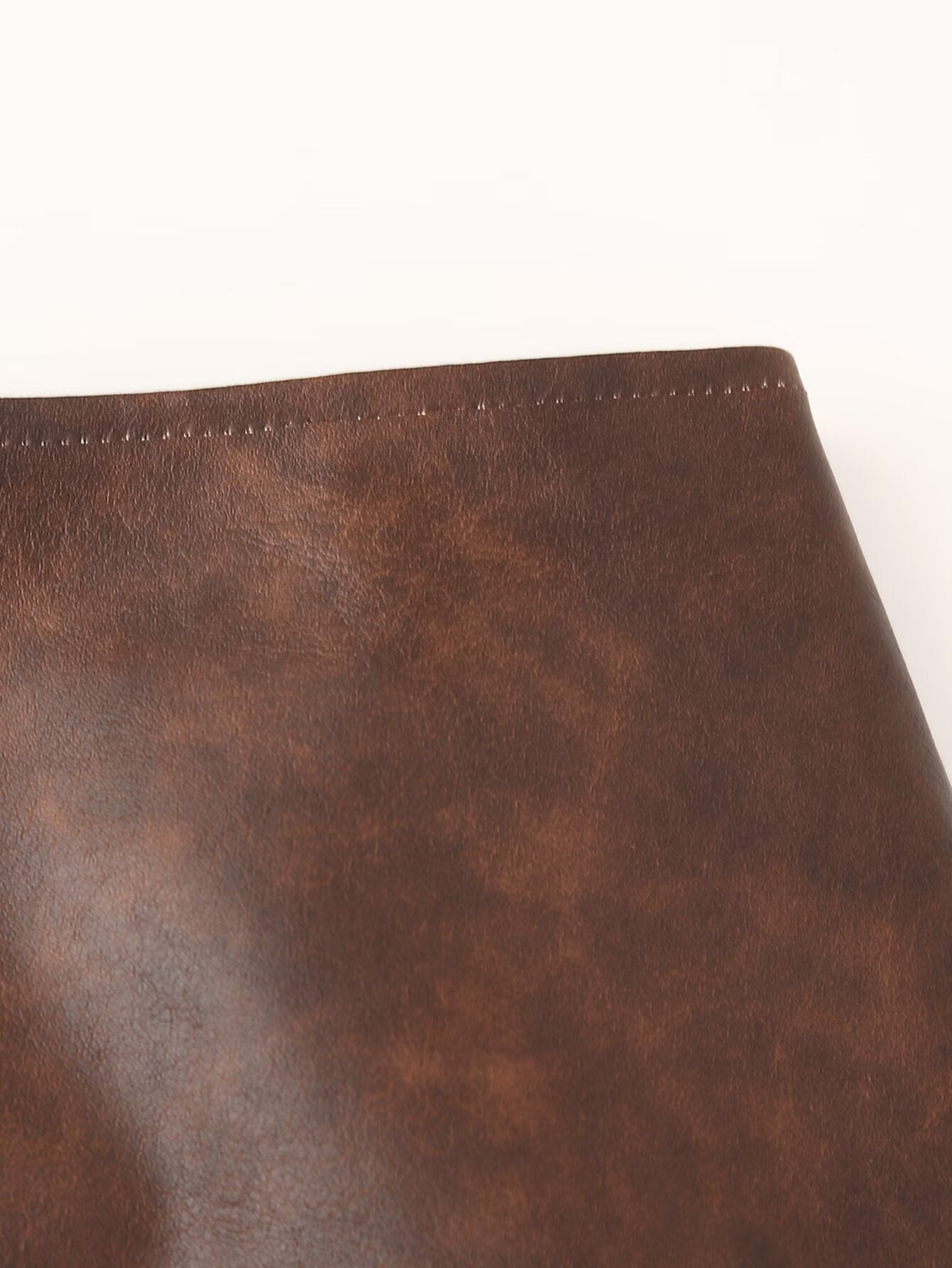 BROWN LEATHER SKIRT