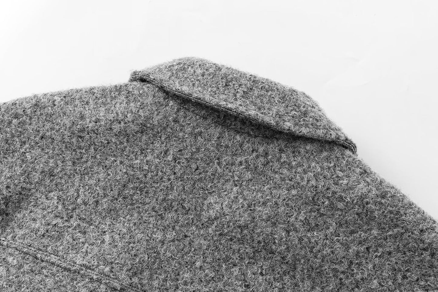 CROPPED WOOL JACKET GREY