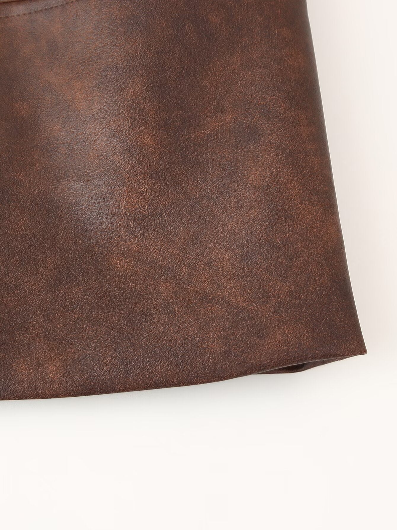 BROWN LEATHER SKIRT