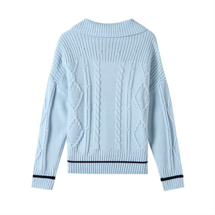 SPORTY&RICH CARDIGAN BABY BLUE