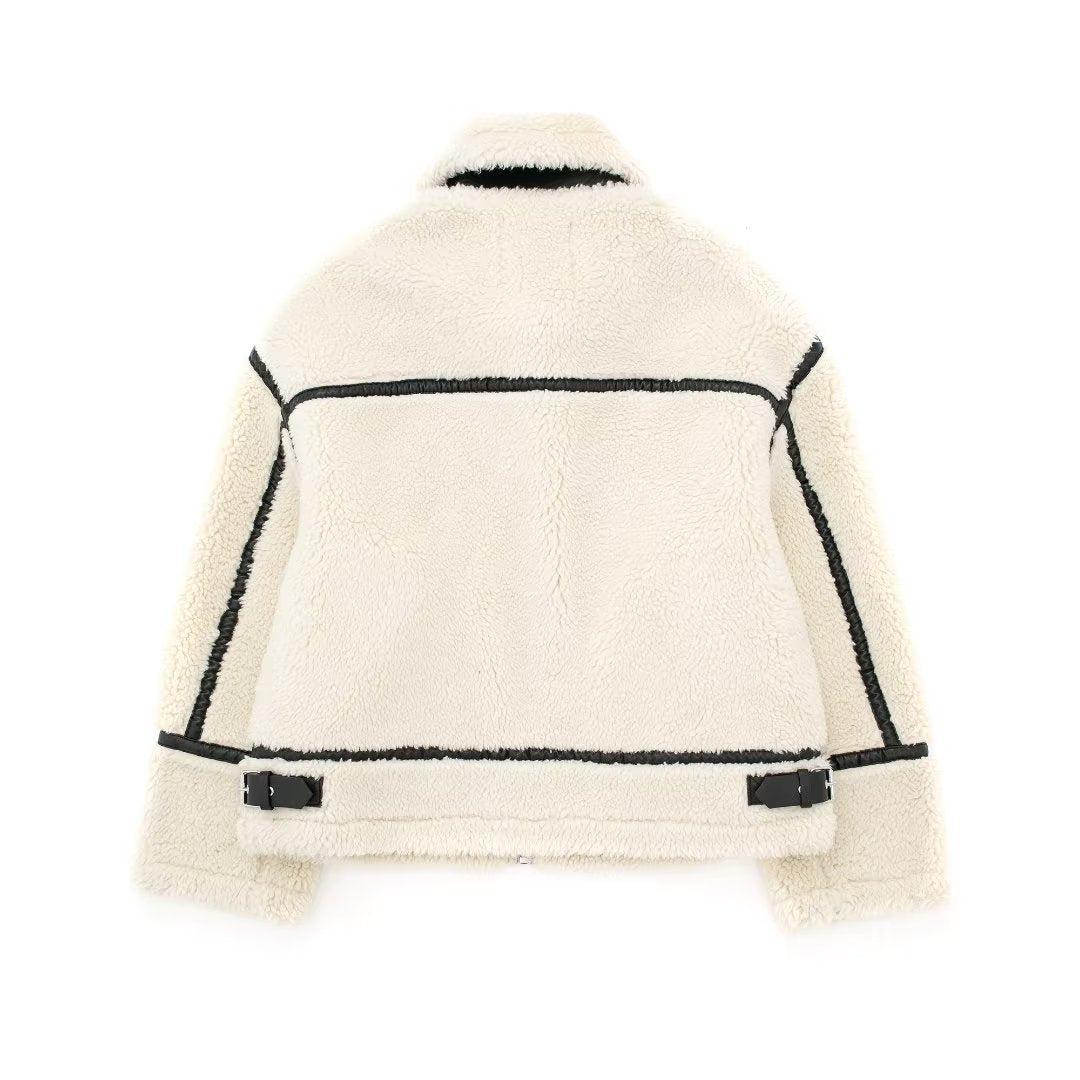 OFF WHITE SHEARLING JACKET