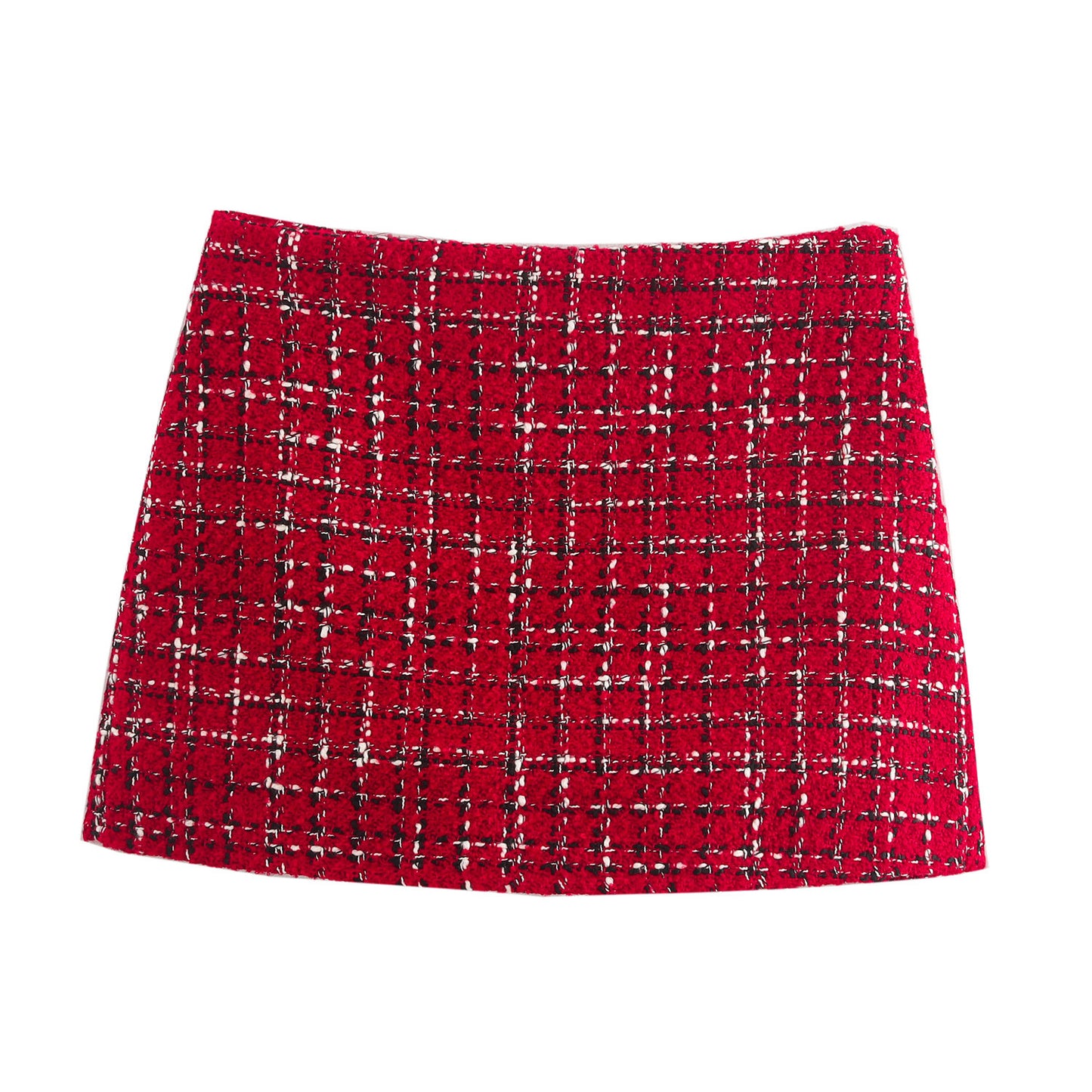 RED CARDIGAN SKIRT