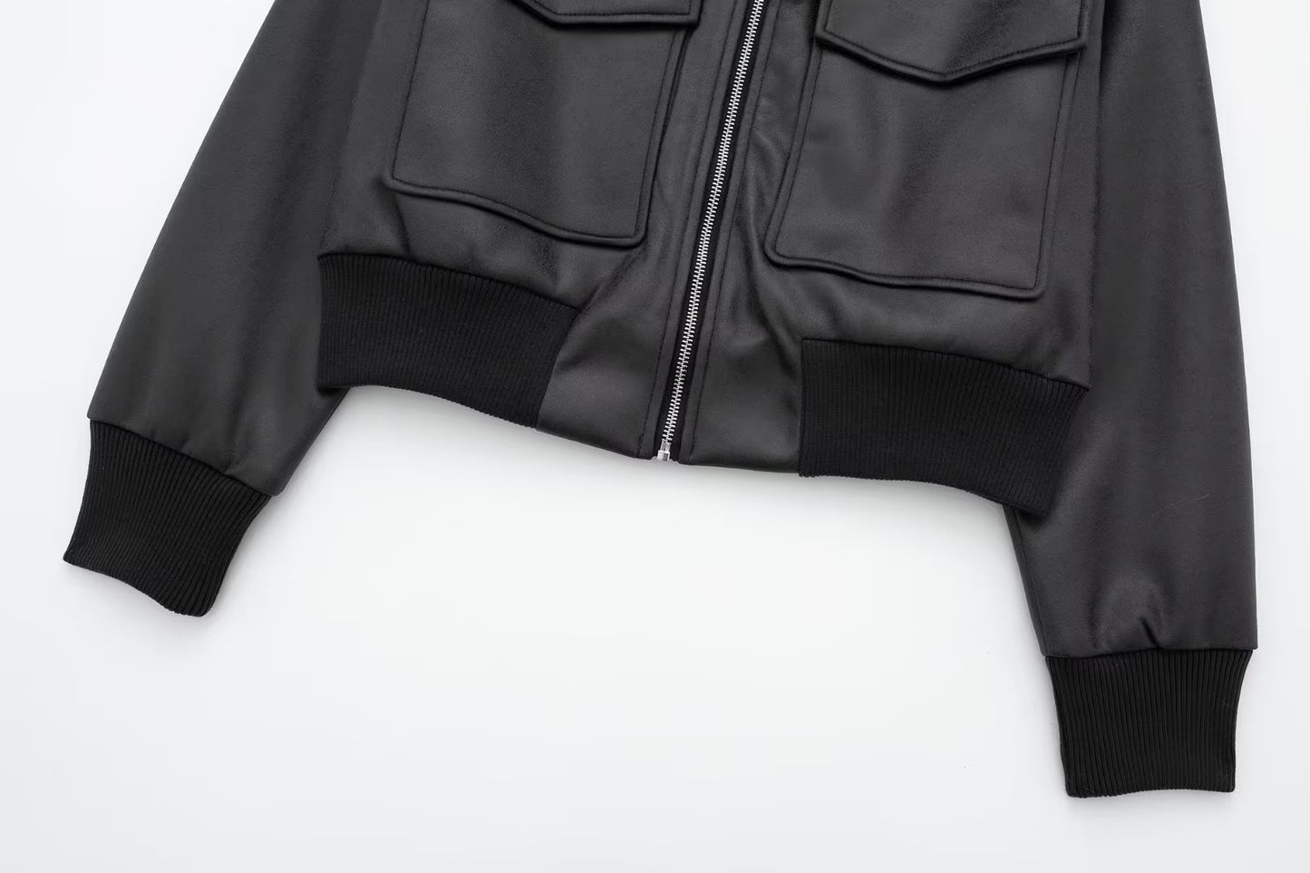 LEATHER BOMBER JACKET
