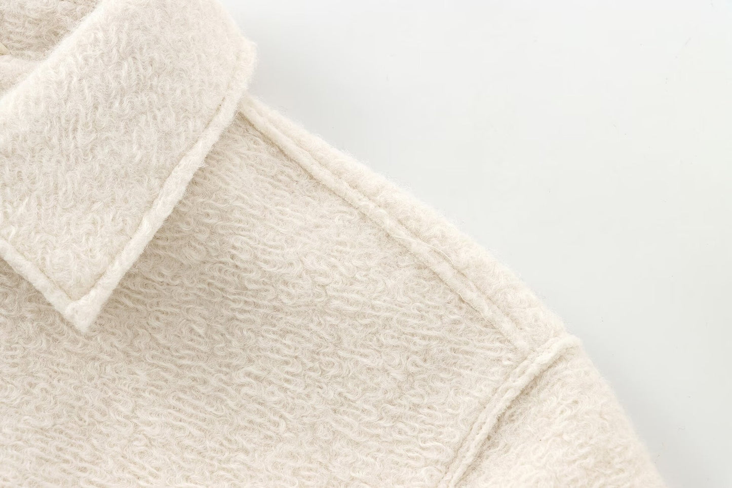CROPPED WOOL JACKET BEIGE