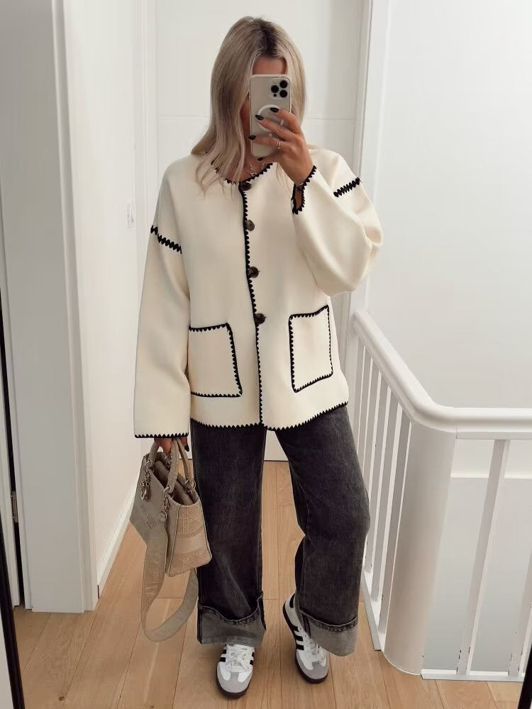 OFF WHITE STRICKJACKE