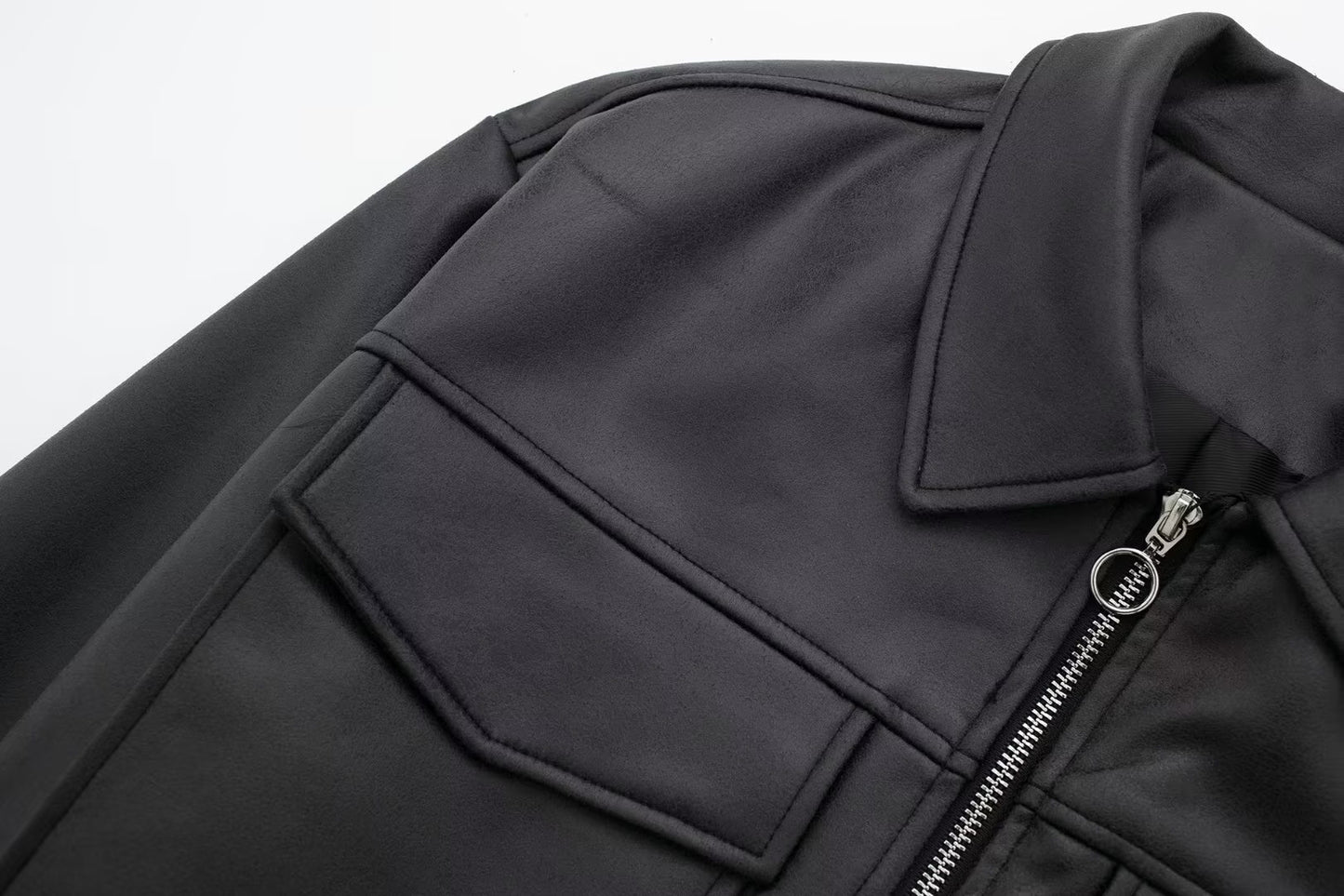 LEATHER BOMBER JACKET