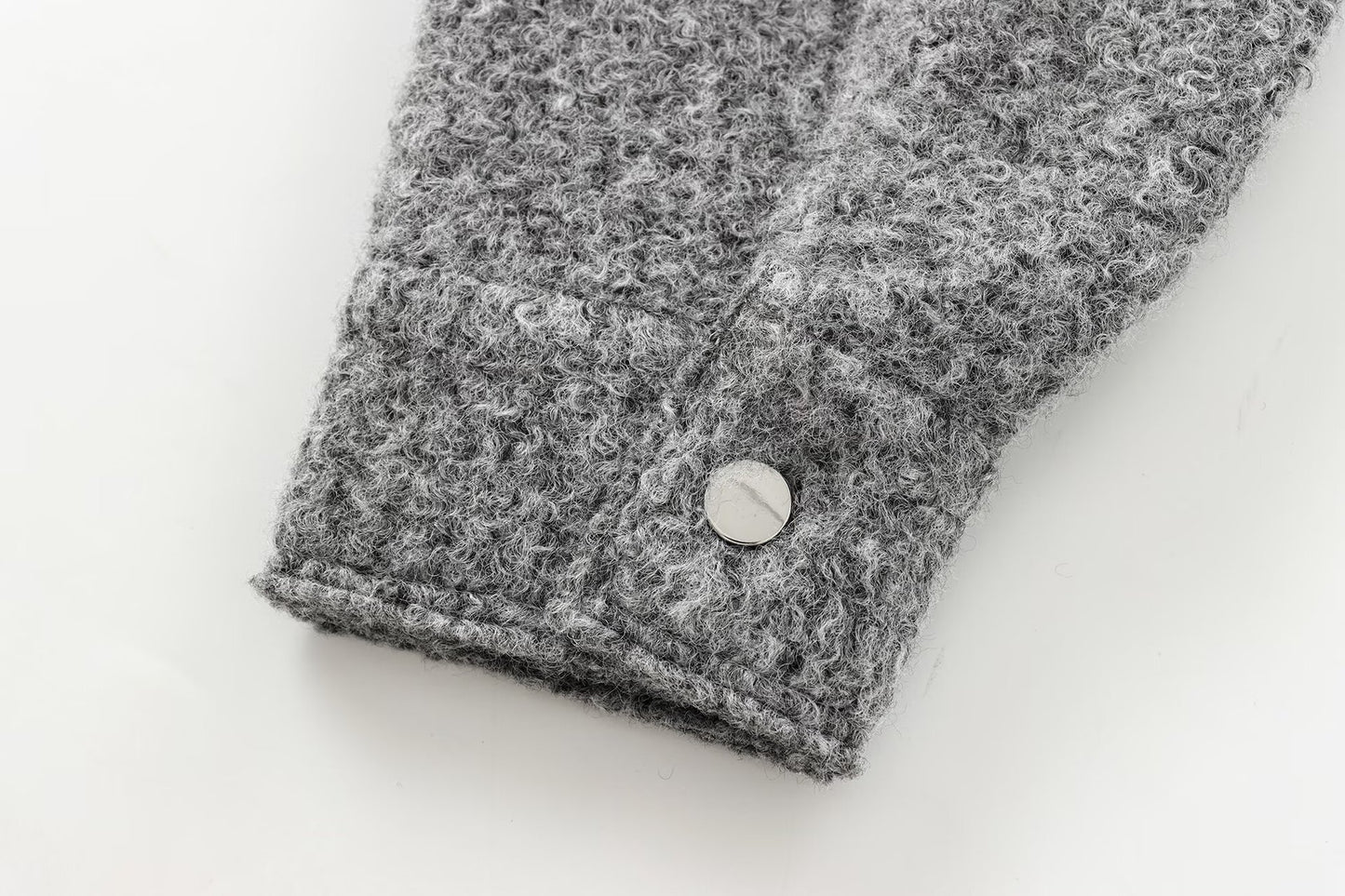 CROPPED WOOL JACKET GREY