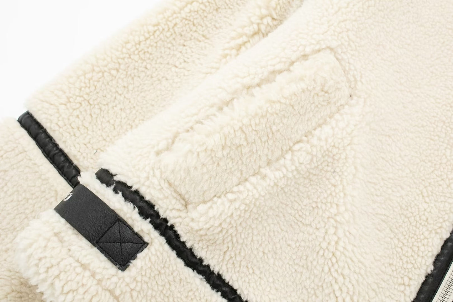 OFF WHITE SHEARLING JACKET