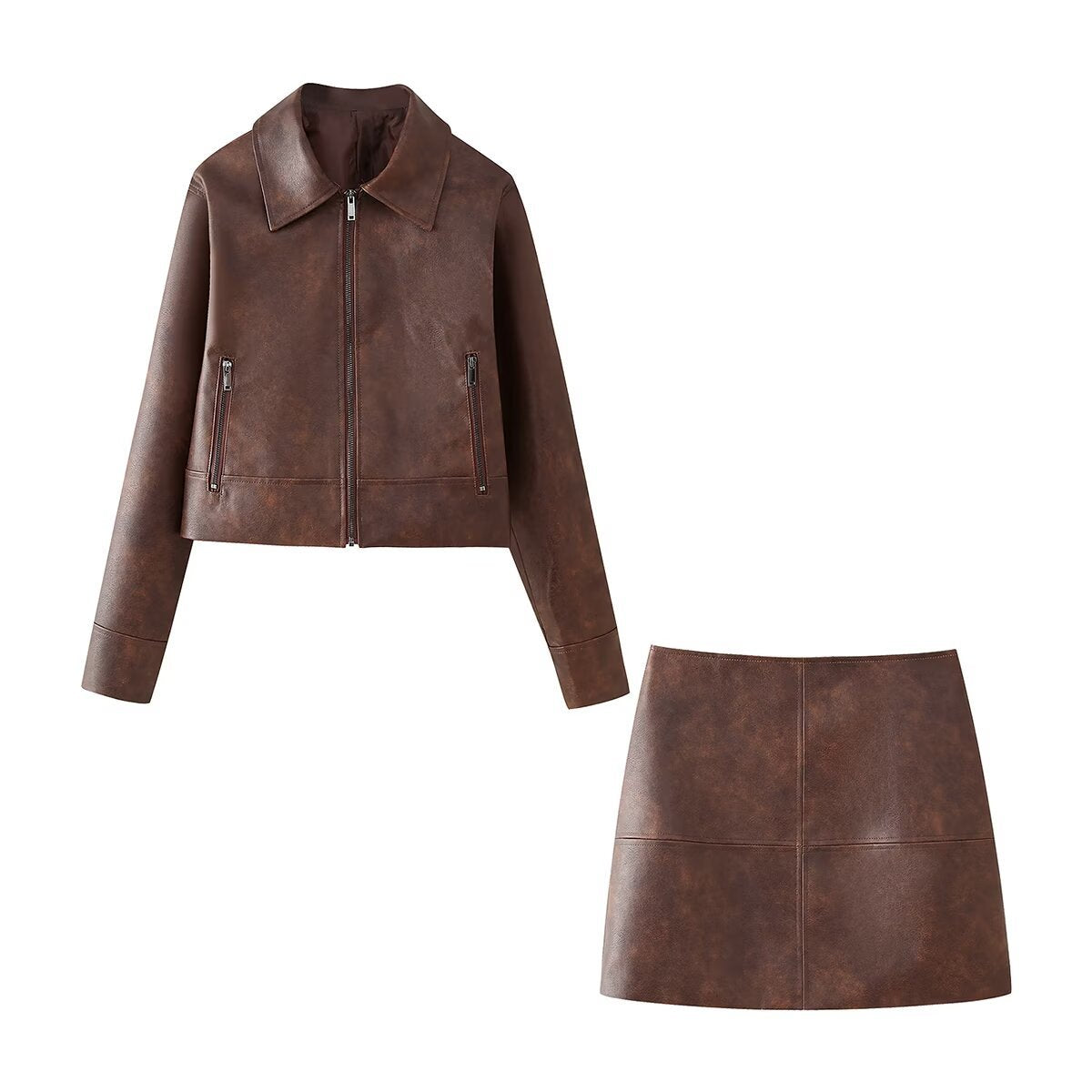 BROWN LEATHER JACKET
