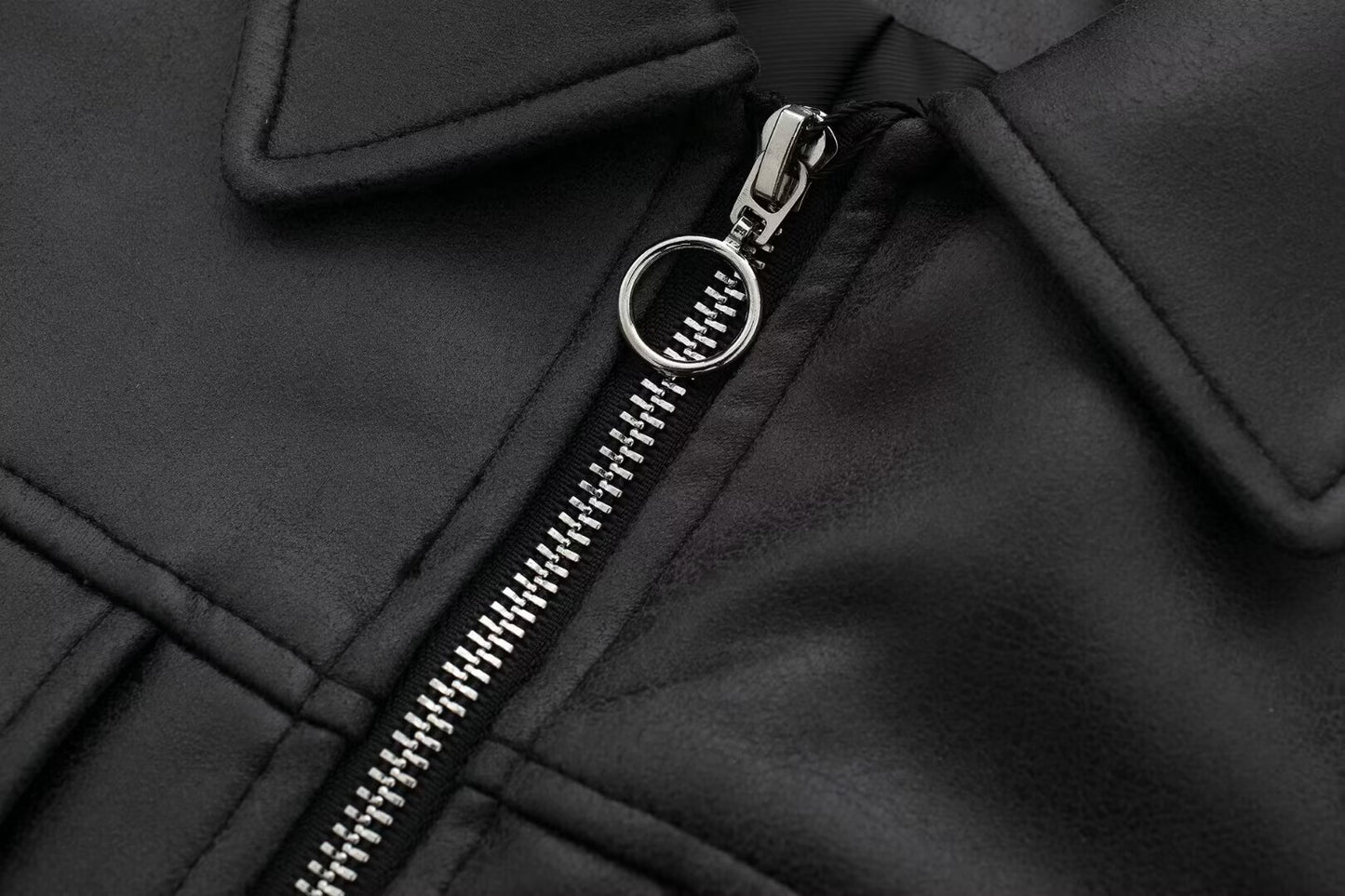 LEATHER BOMBER JACKET