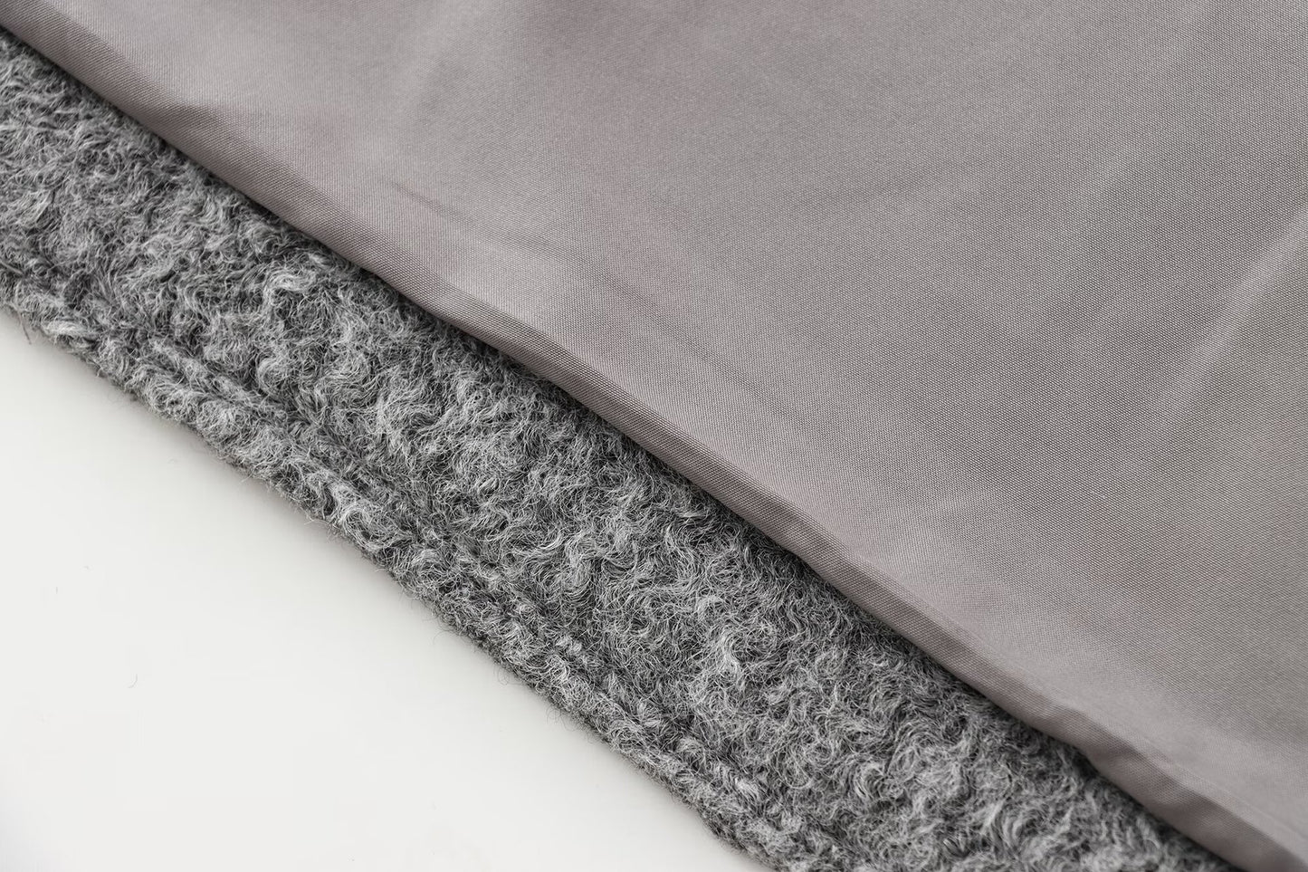 CROPPED WOOL JACKET GREY