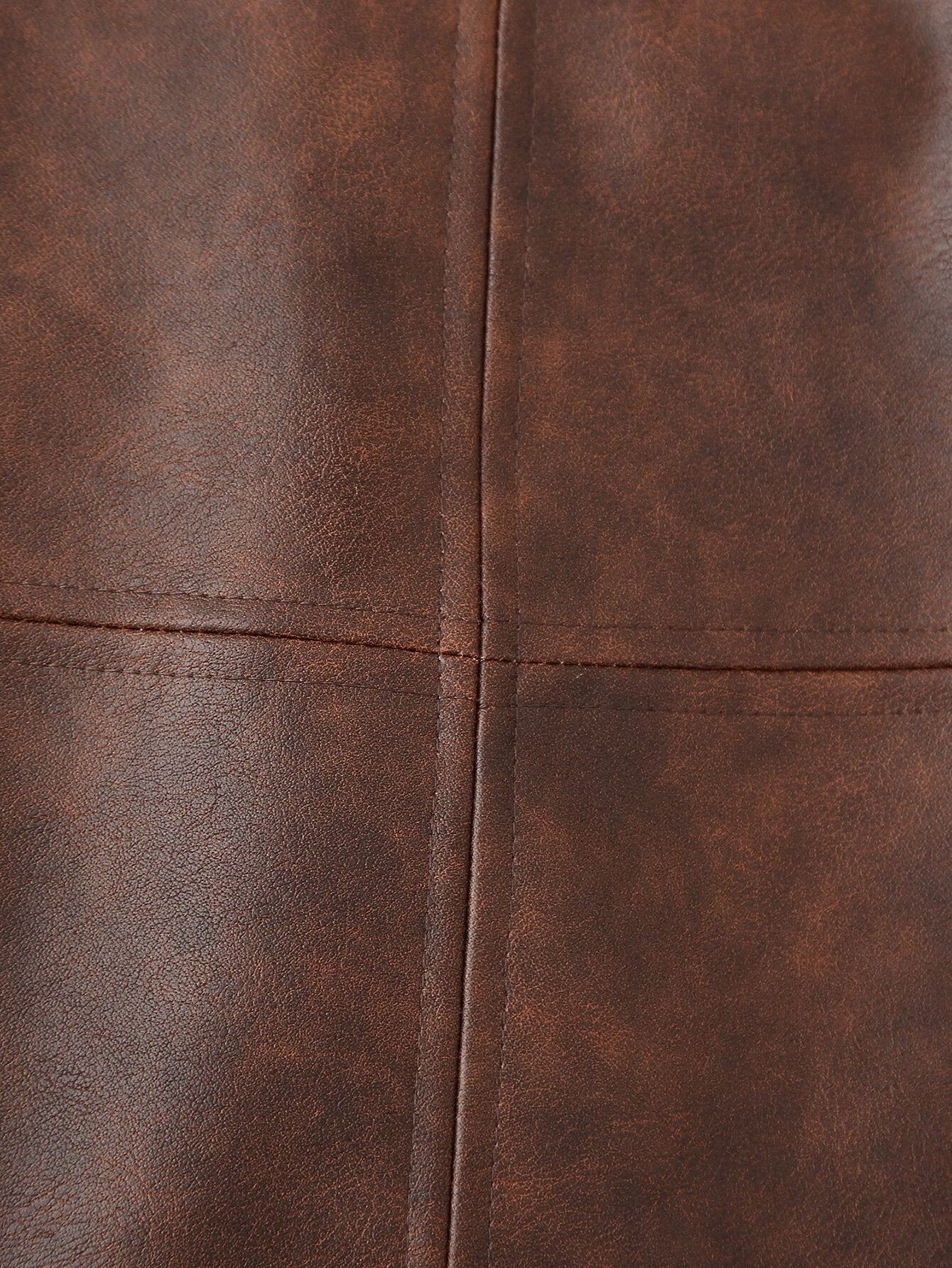 BROWN LEATHER SKIRT