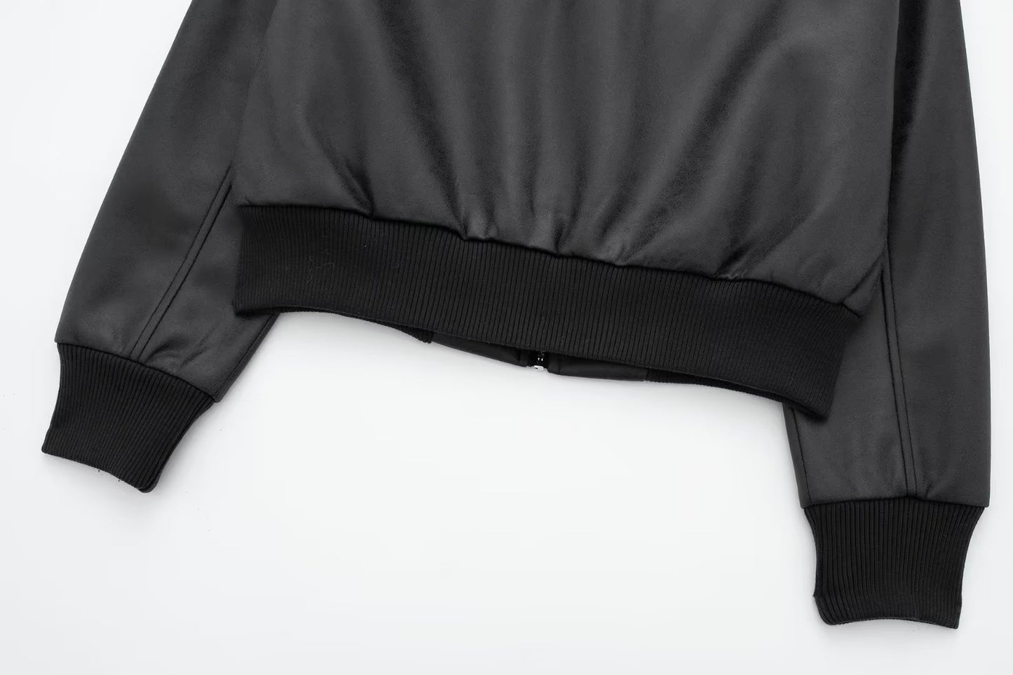 LEATHER BOMBER JACKET