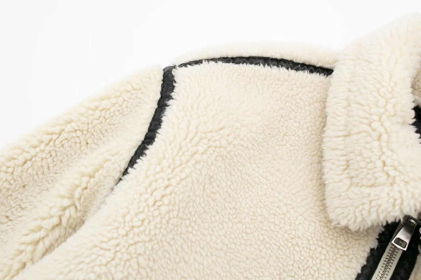 OFF WHITE SHEARLING JACKET