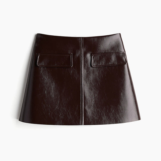 LEATHER WOMEN SKIRT